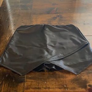 Leather like skort.